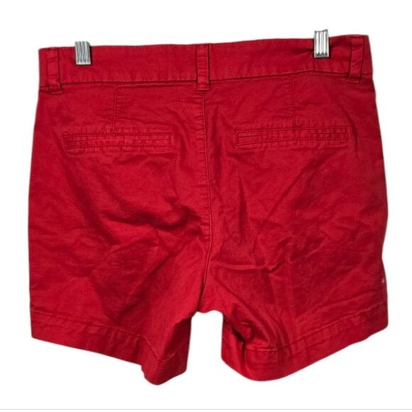 Old Navy Mid-Rise Twill Everyday Shorts 5" Flat Front Pockets Chino Stretch RED - Picture 3 of 6
